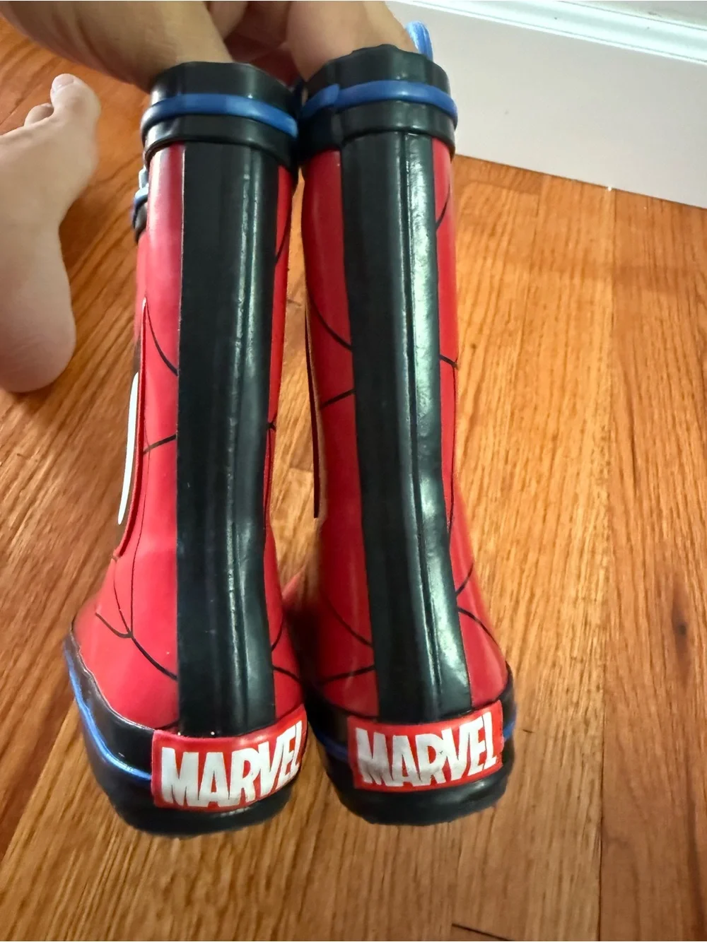 Marvel Spiderman Toddler Boys Red Graphic Pull-on Rain Boots: 7-8